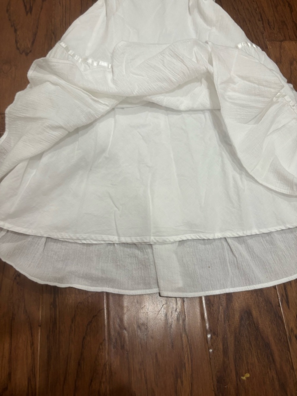 Y2K B Darlin White Crochet Halter Mini Dress Fairycore Ren Fair Boho - Picture 7 of 13